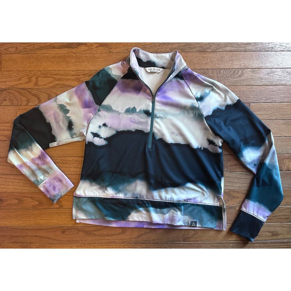 Alpine Design 1/4 ZIP tie dye jacket Size Small Ladies